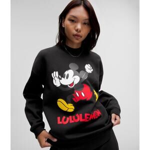 NWT Disney x lululemon Fleece Oversized Pullover Black Size Womens XS